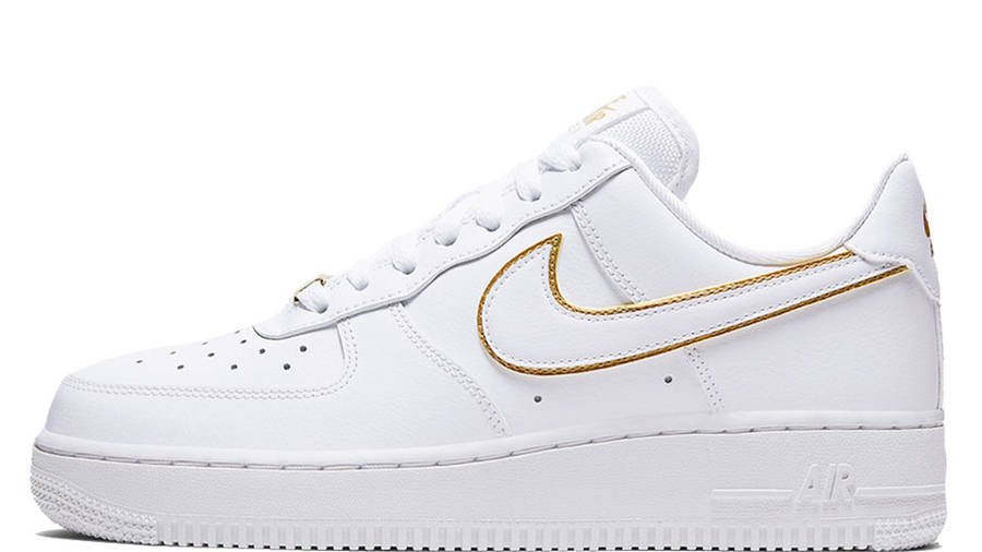 gold swoosh air force 1