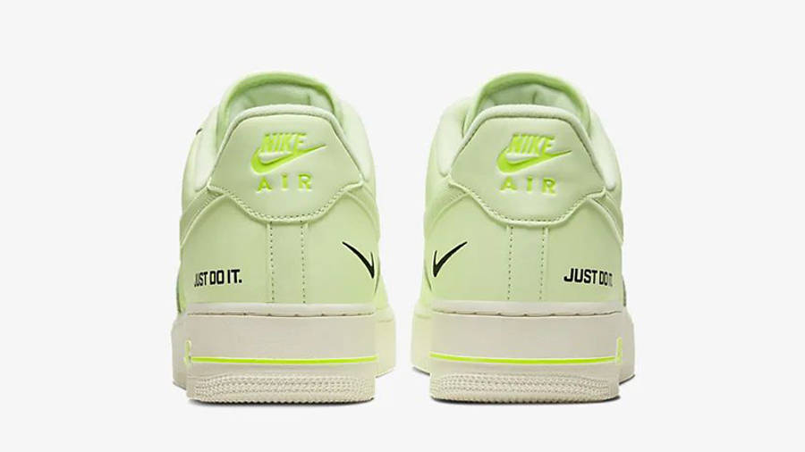 Nike Air Force 1 Low Just Do It Neon Yellow CT2541-700 back
