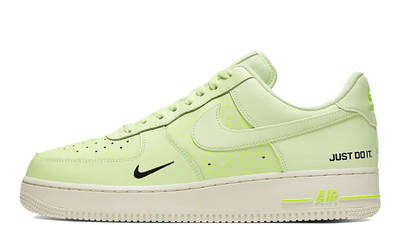 nike air force 1 just do it neon yellow