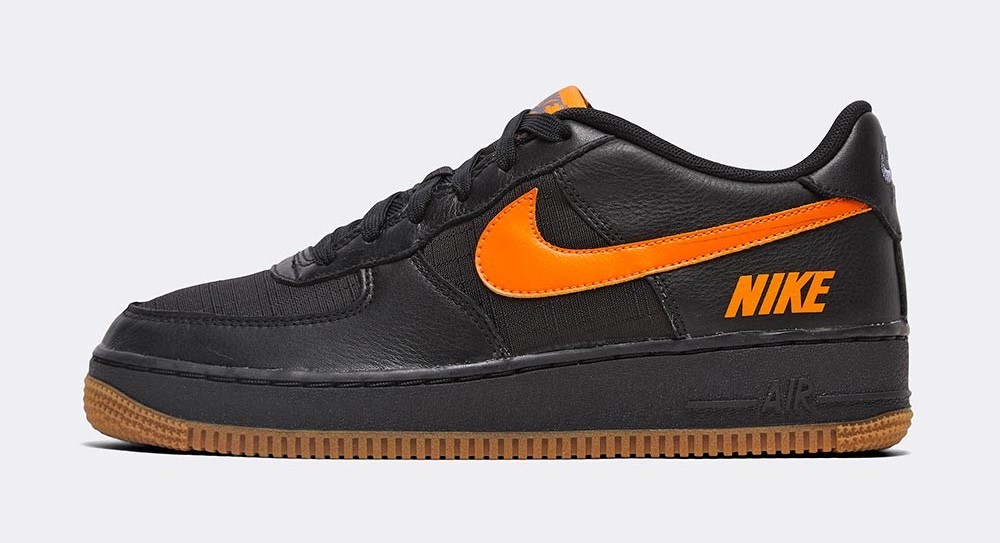 Nike Air Force 1 Orange Black.