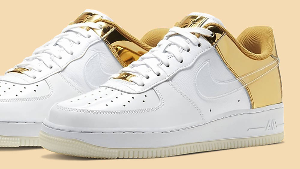 Nike Air Force 1 White Gold