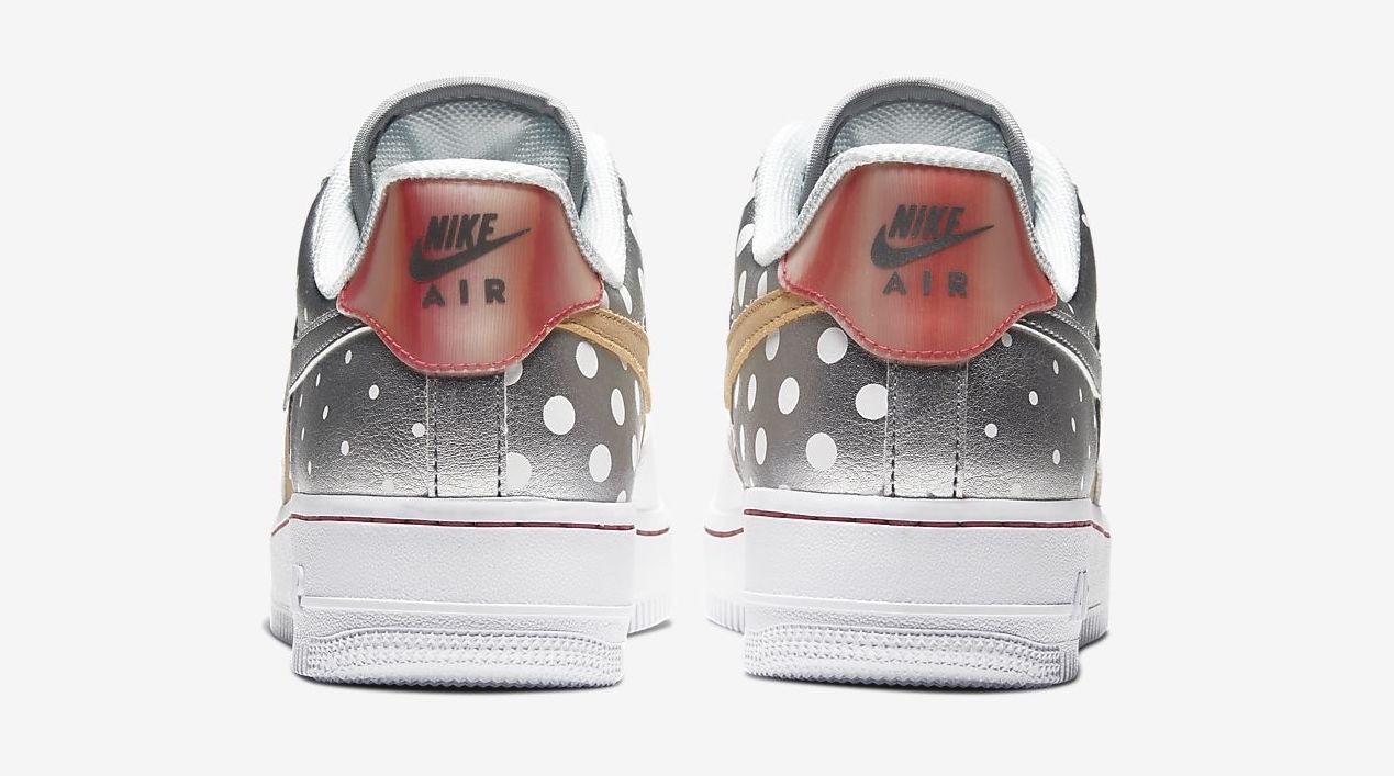 Nike Air Force 1 White Metallic Silver back