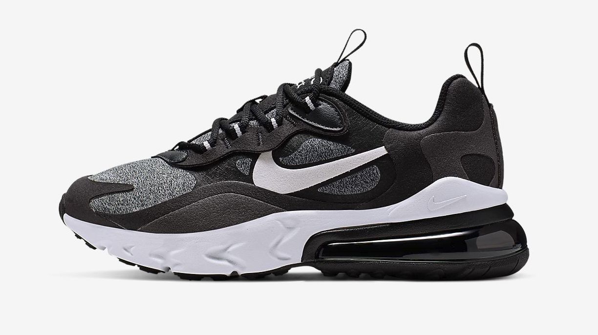 Nike Air Max 270 React Coral black white grade school