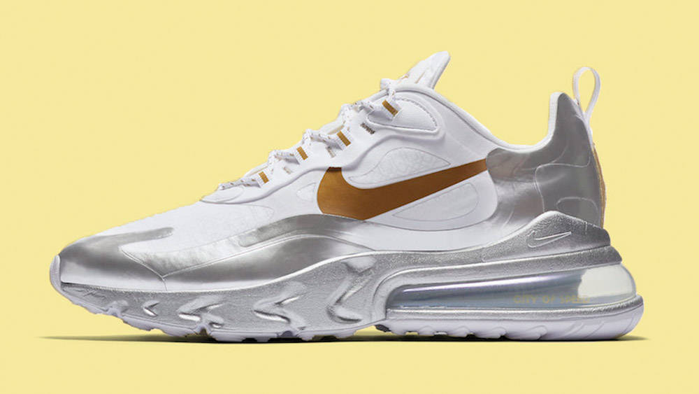 Nike Air Max 270 React Gold Silver Nike Air Max 270 React Gold Silver