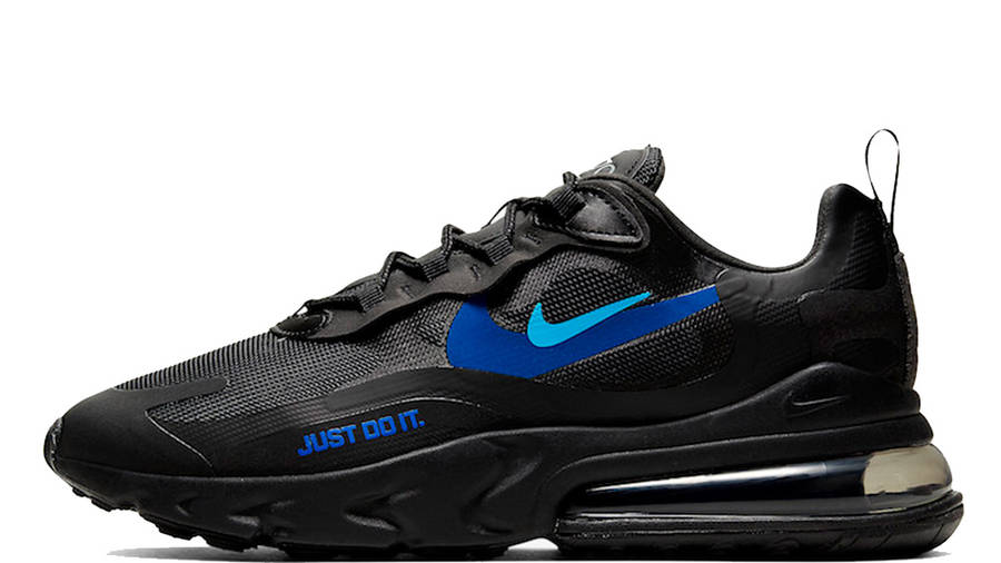 nike 270 black with blue tick