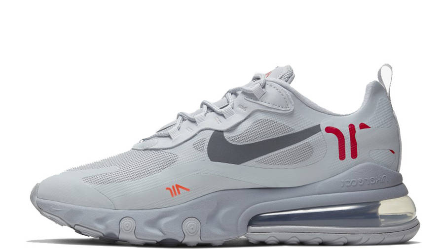 grey nike air max 270 react