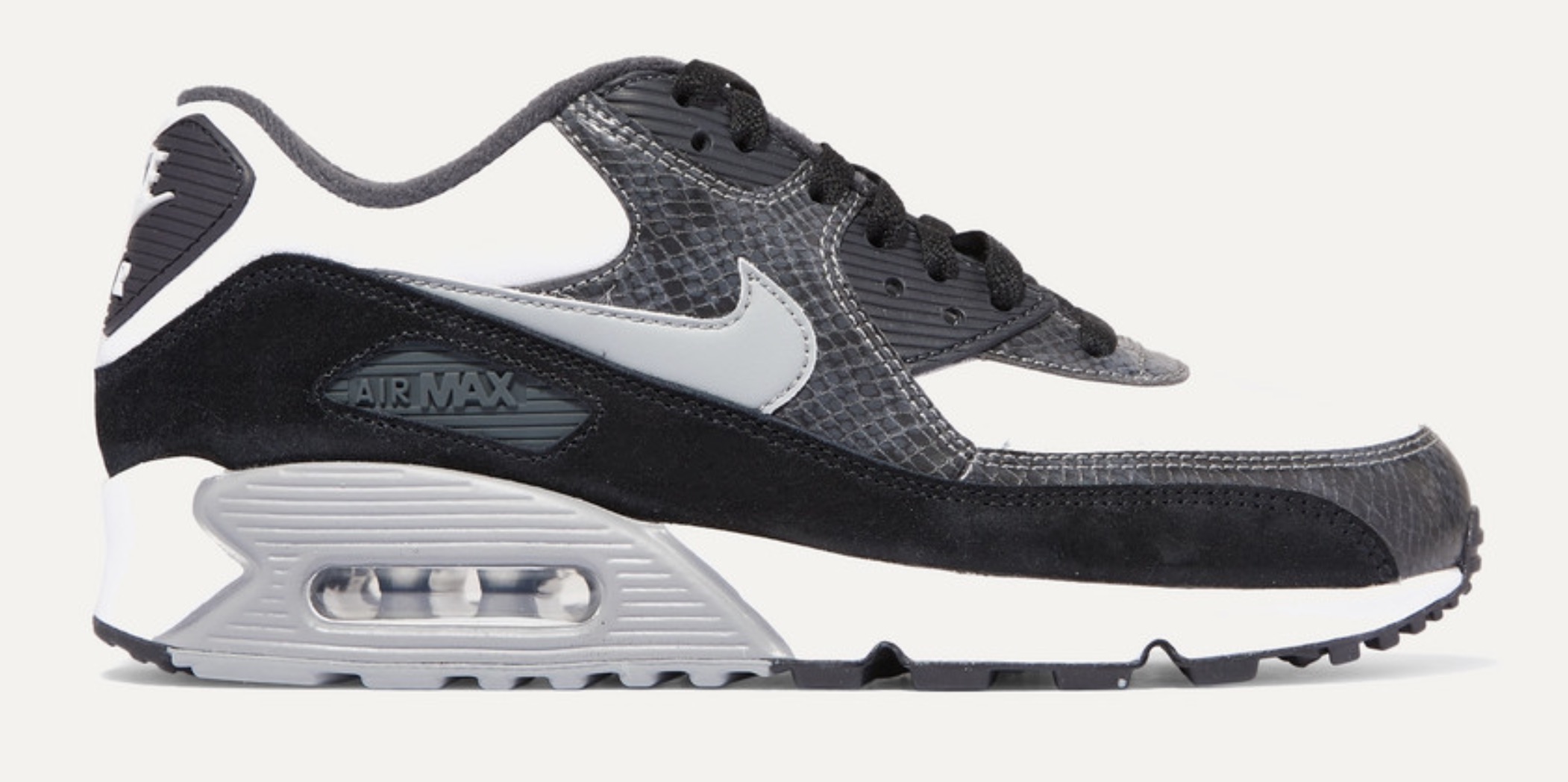 Nike Air Max 90 QS snake-effect leather and suede sneakers