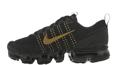 nike vapormax flyknit 3 black and gold