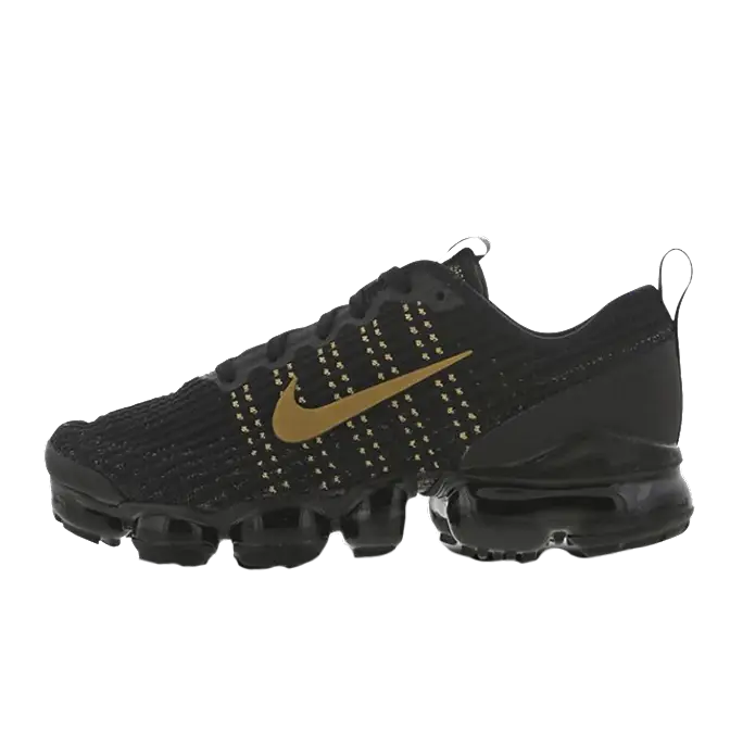 Nike vapormax flyknit discount 3 black and gold