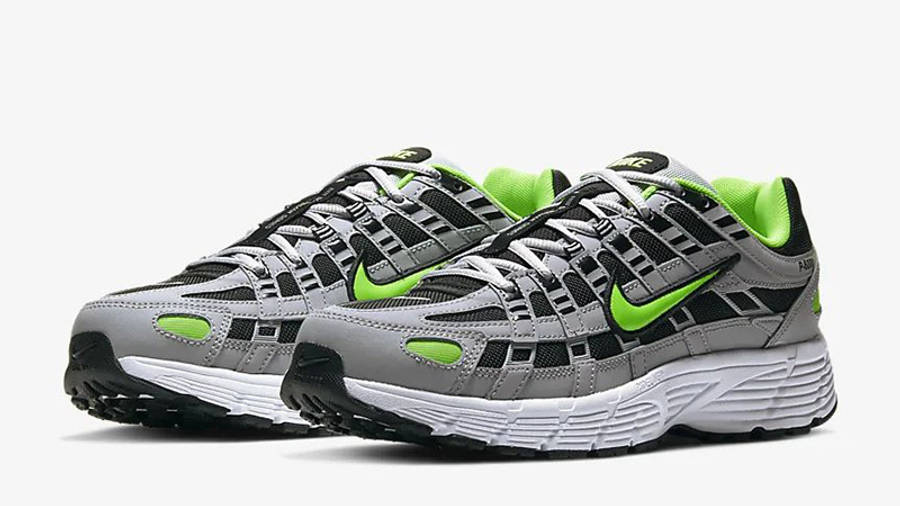 Nike P-6000 Grey Electric Green CD6404-005 front