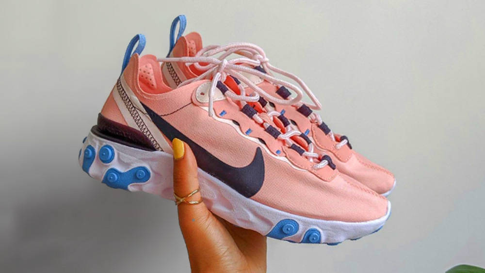 Nike React Element 55 Pink Blue Nike React Element 55 Pink Blue