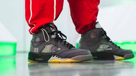 A Closer Look At The Off-White x Air Jordan 5 "Black Metallic" A Closer Look At The Off-White x Air Jordan 5 "Black Metallic"