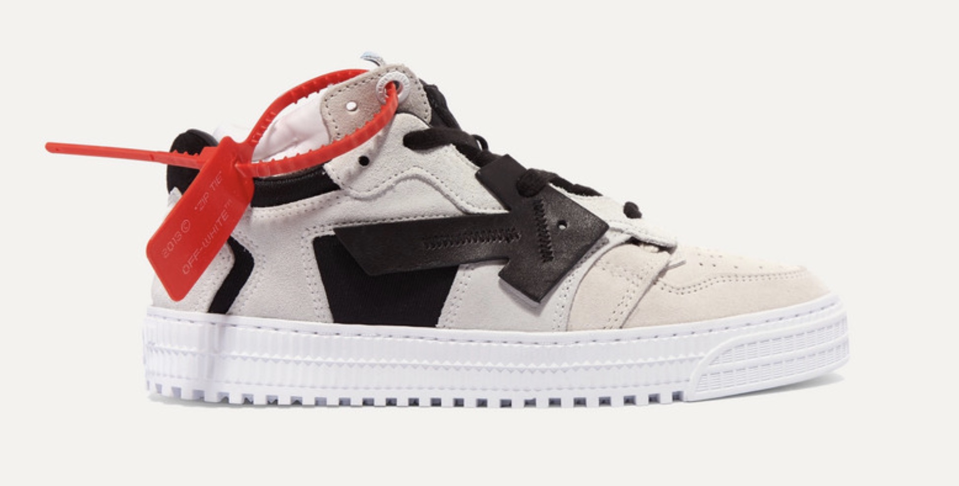 Off-White Suede and leather low-top sneakers