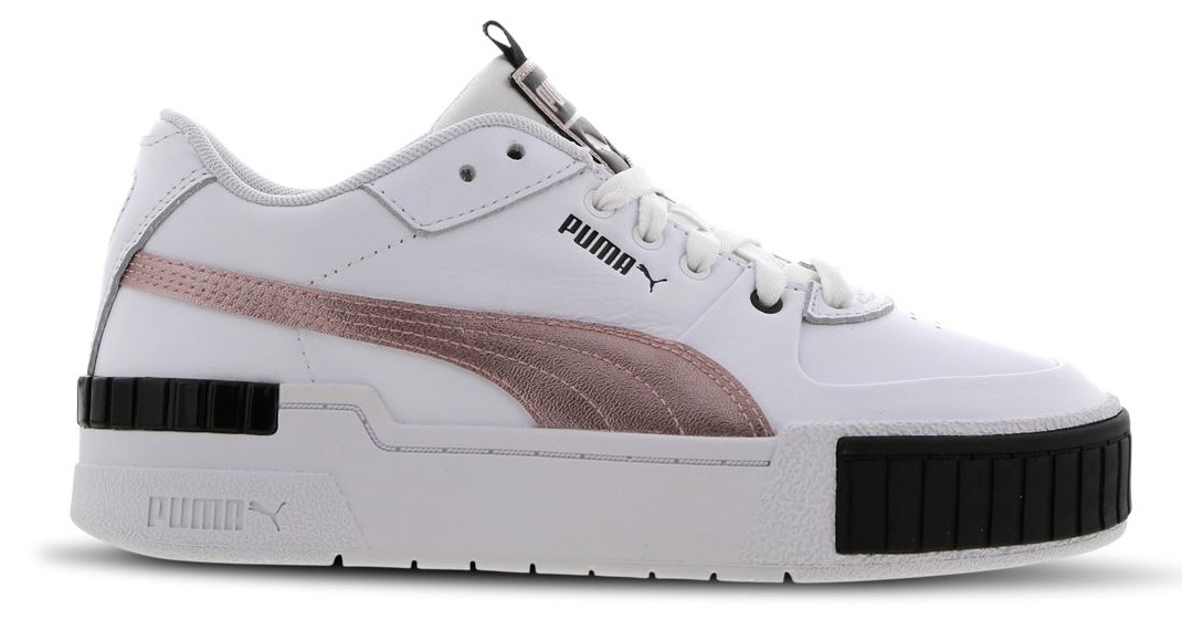 Puma cali sport white gold.