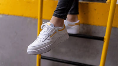 reebok club c double orange