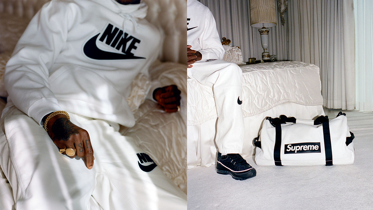 supreme x nike leather anorak