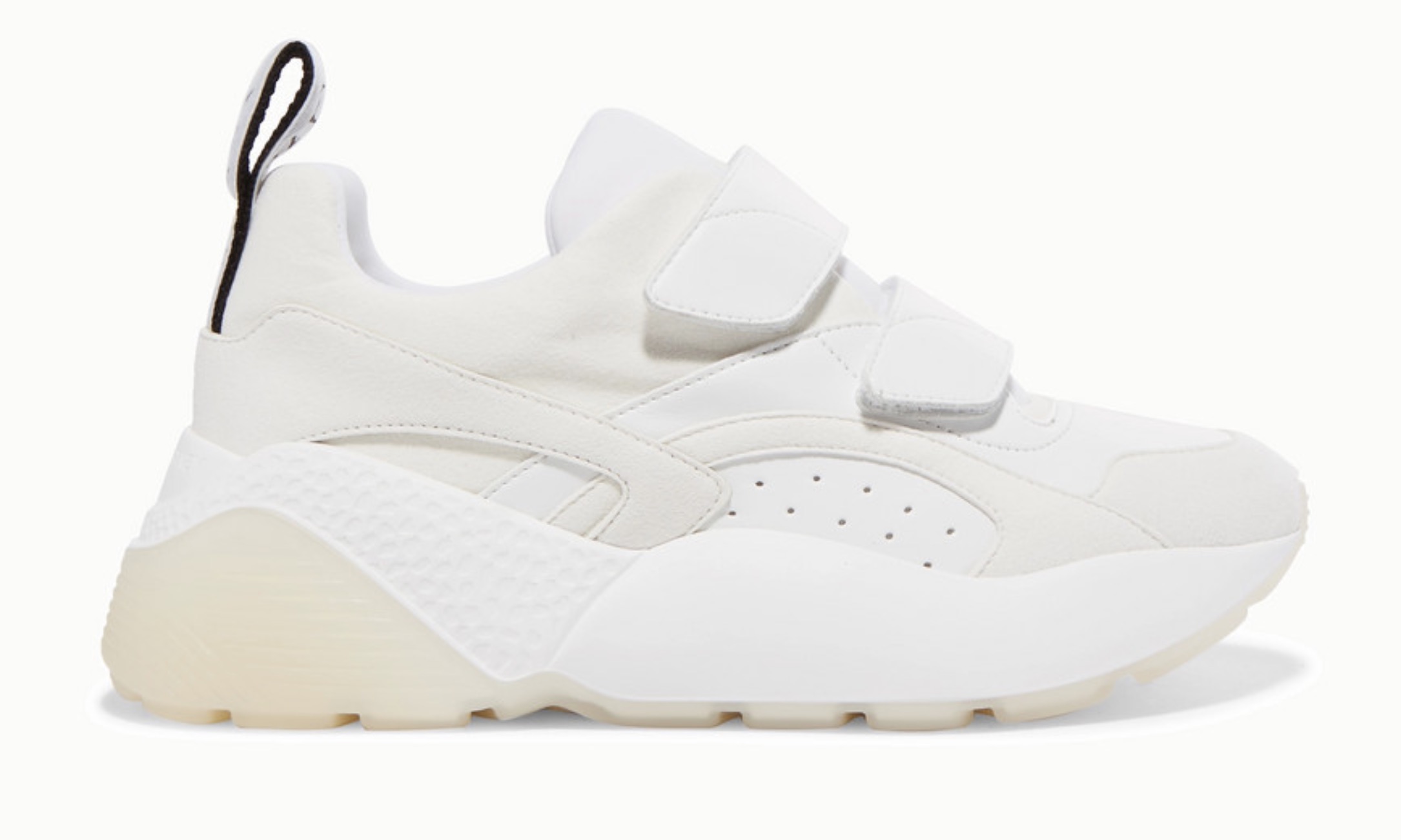 Stella McCartney Eclypse logo-woven faux leather, suede and neoprene sneakers