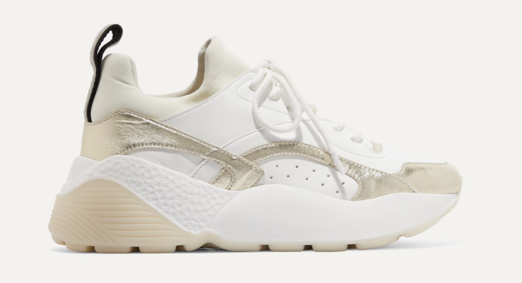 Stella McCartney + NET SUSTAIN Eclypse logo-woven faux leather and neoprene sneakers