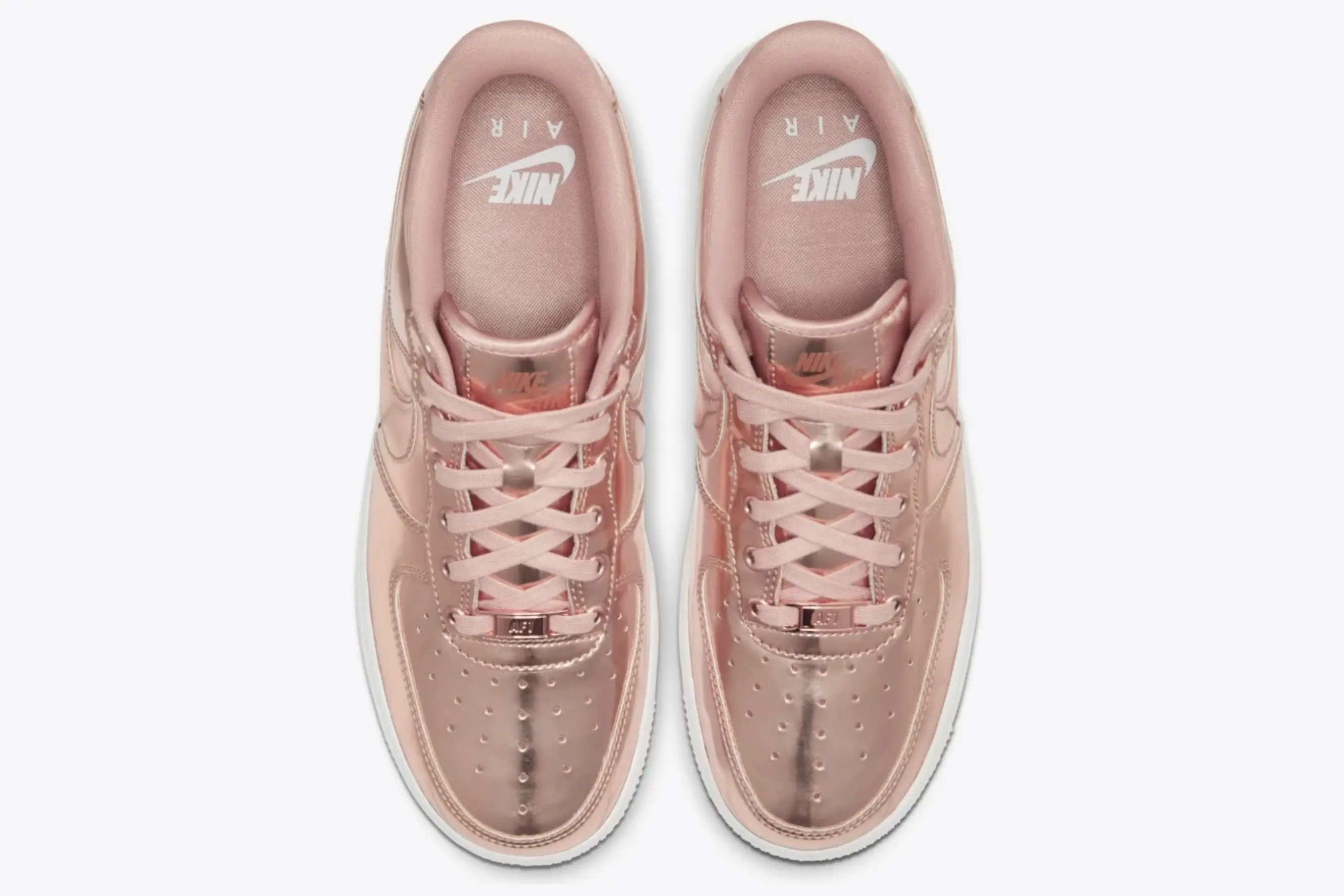 The Wait Is Almost Over For This Metallic Rose Gold Nike Air Force 1 ...