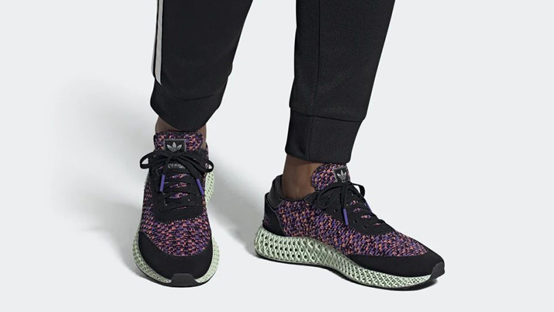 adidas I-4D Black Purple EF6636 on foot