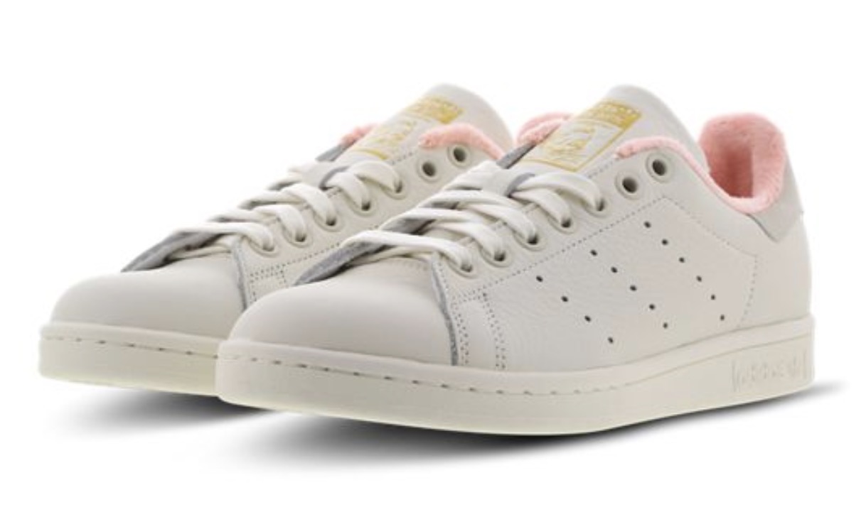 adidas stan smith white pink front