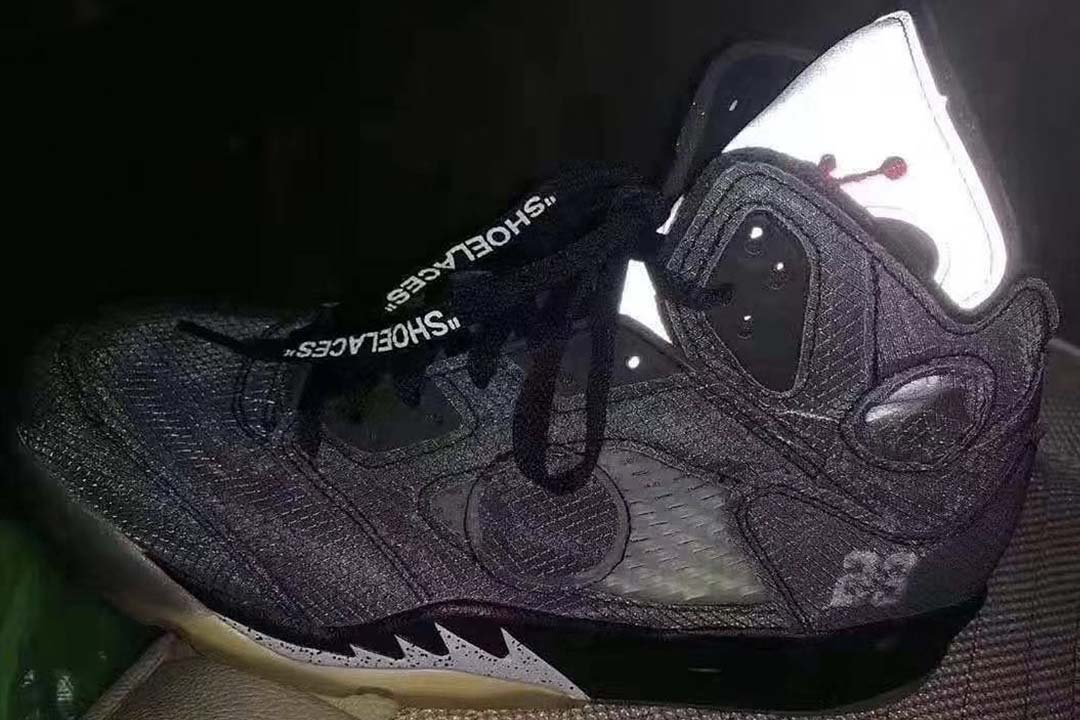 Off-White x Air Jordan 5 "Black Metallic"