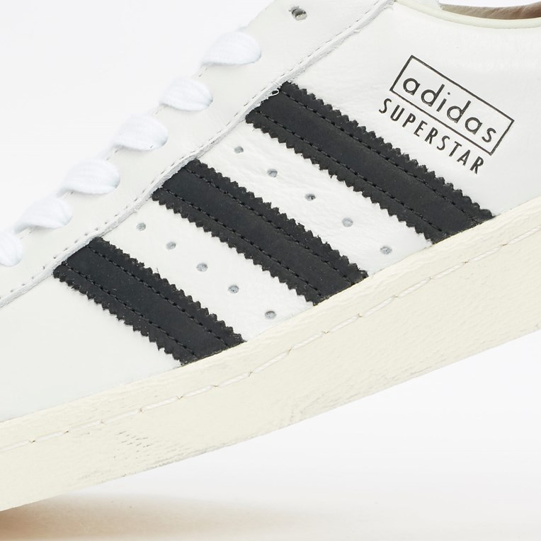 adidas super star white black