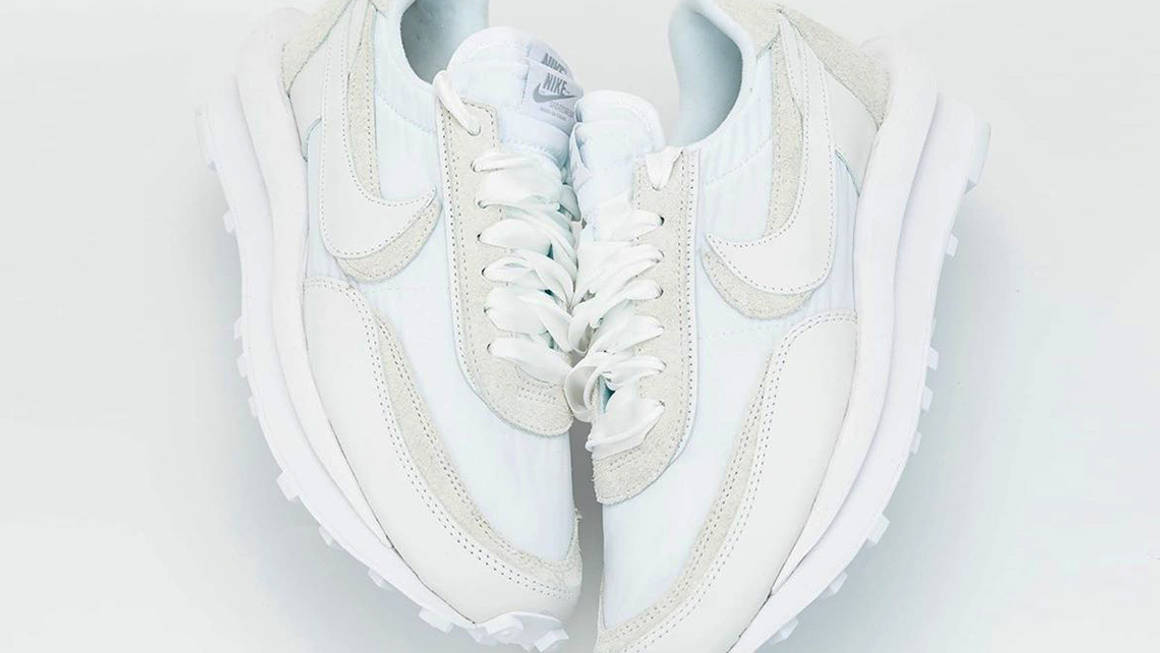 A First Official Look At The Triple White sacai x Nike LDWaffle