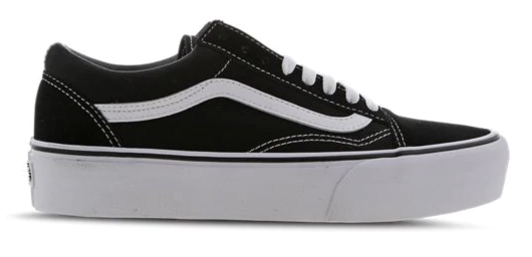 vans old skool platform black whit