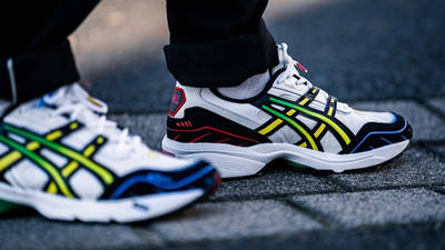 ASICS Gel-1090 White Black 1021A283-100 on foot front