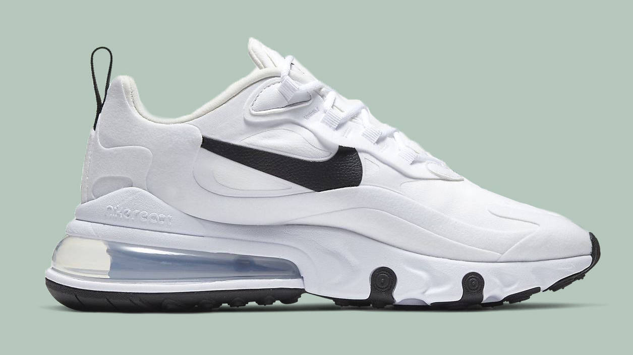 Air Max 270 React White Black side copy
