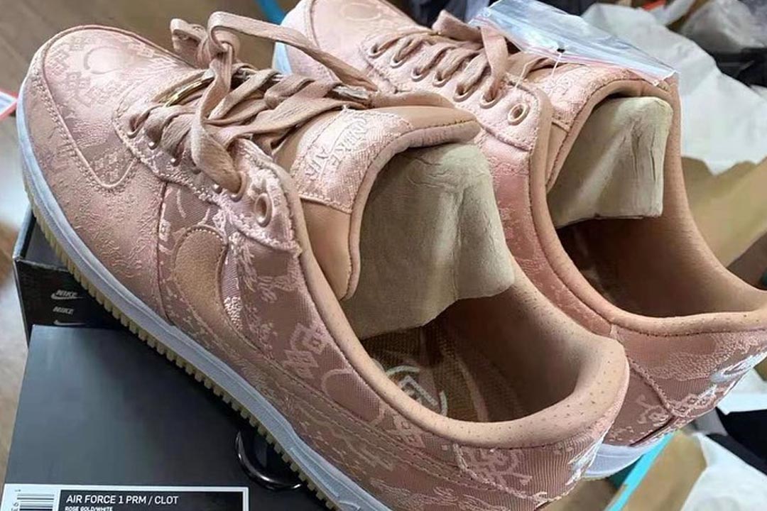 clot air force 1 rose gold ripped