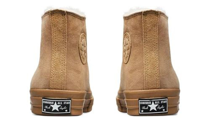 Converse Chuck 70 Hi Shearling Coffee 166318C back
