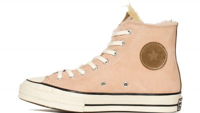 Converse Chuck 70 Hi Shearling Navy Pink 166319C