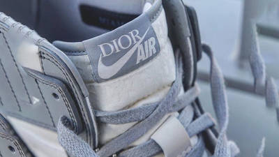 Dior x Jordan 1 High OG Grey Closeup