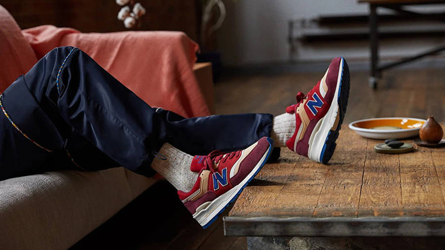 END x New Balance M997 Persian Rug M997END on foot relaxed