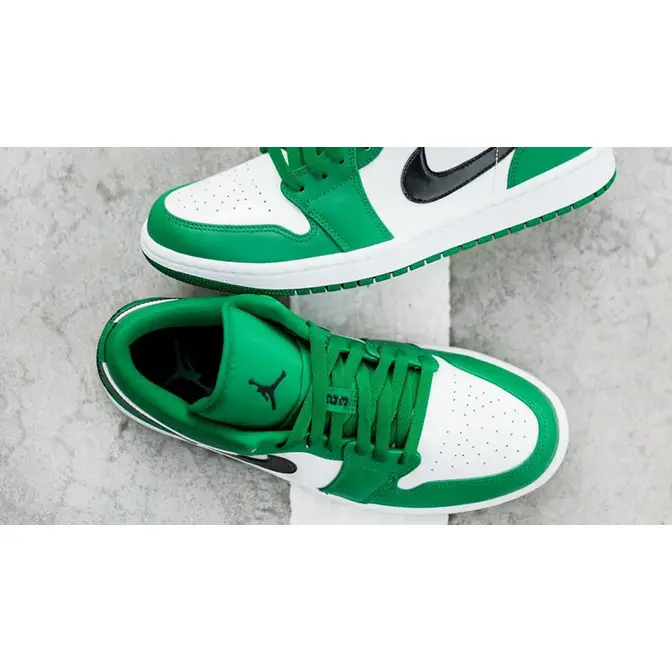 jordan 1 low pine green on feet