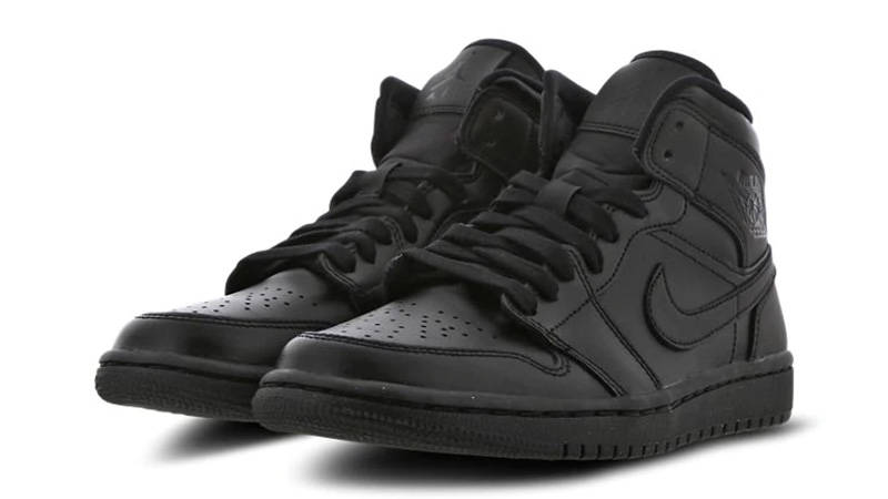 NIKE AIR JORDAN 1 MID BLACK Jordan 1 Mid Black | Where To Buy | BQ6472-012
