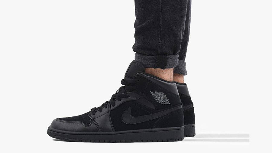 Jordan 1 Mid Black Leather | Where To Buy | 554724-050 | The Sole Supplier