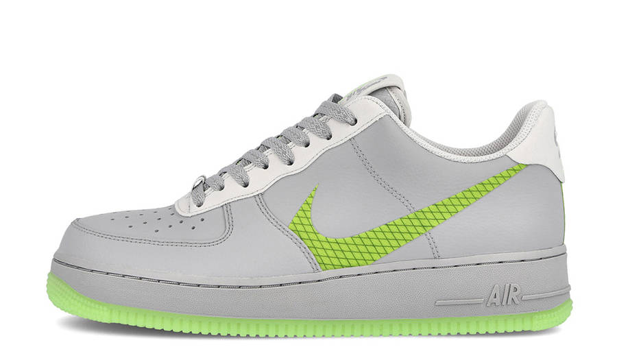 nike air force 1 grey and green
