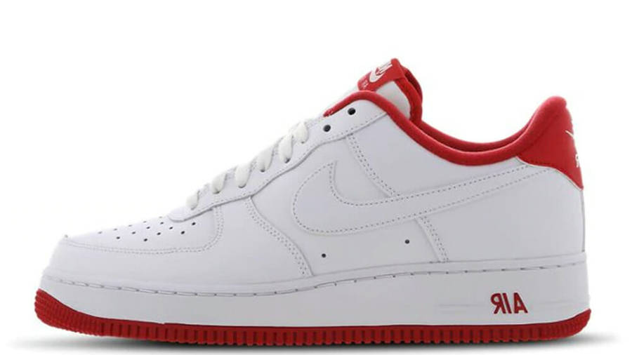 nike air force one white and red