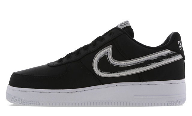 nike air force 1 black and white sole