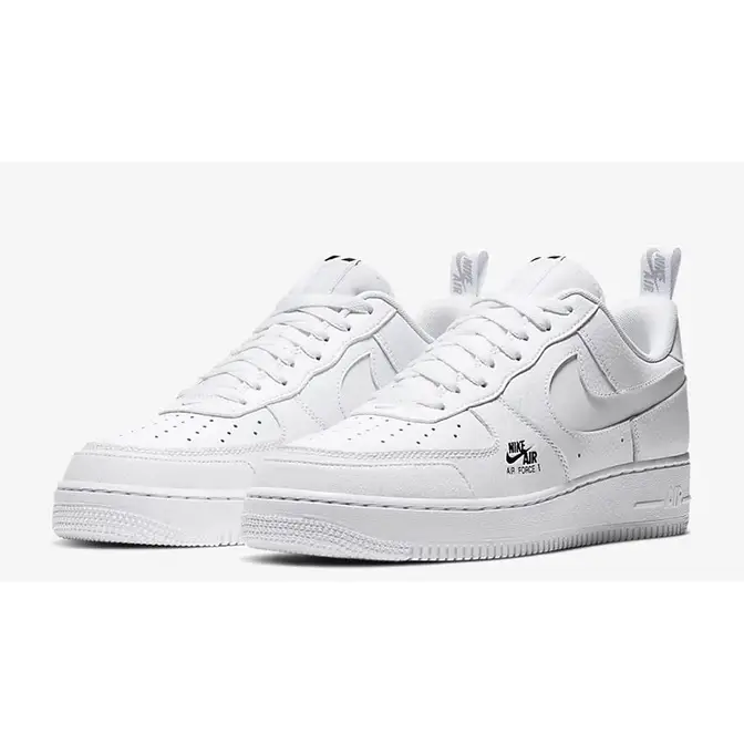 Air force 1 low utility white black outlet junior