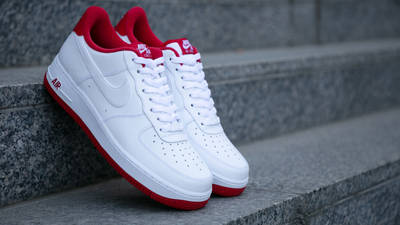 nike air force 1 red and grey