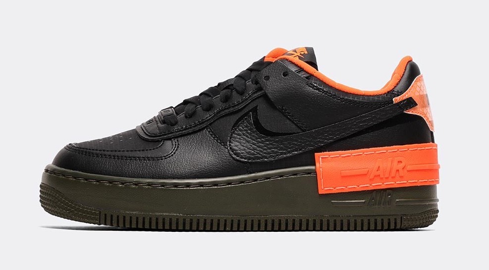 Nike Air Force1Shadow Black orange