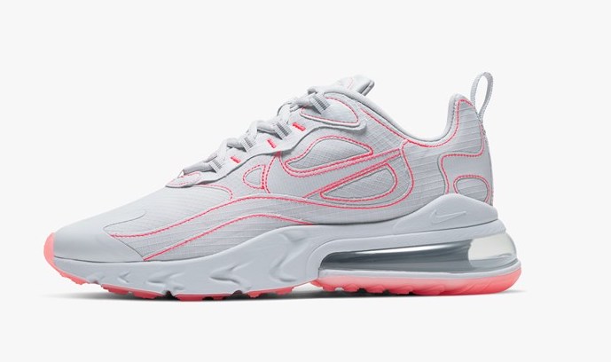 Nike Air Max 270 React Grey flash crimson side