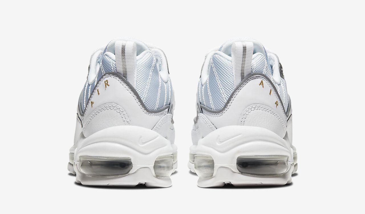 Nike Air Max 98 White Metallic silver back