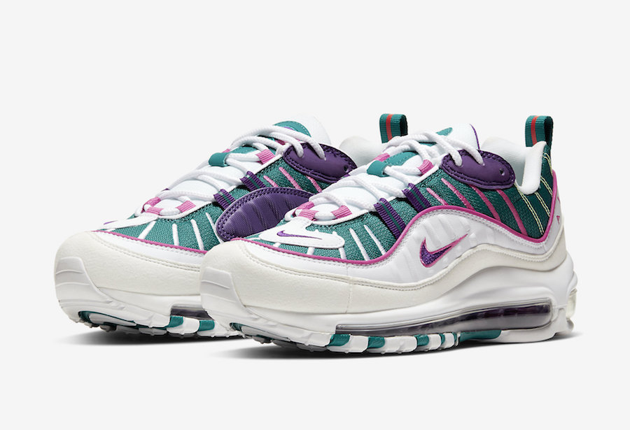 Nike Air Max 98 Womens Pink Green White