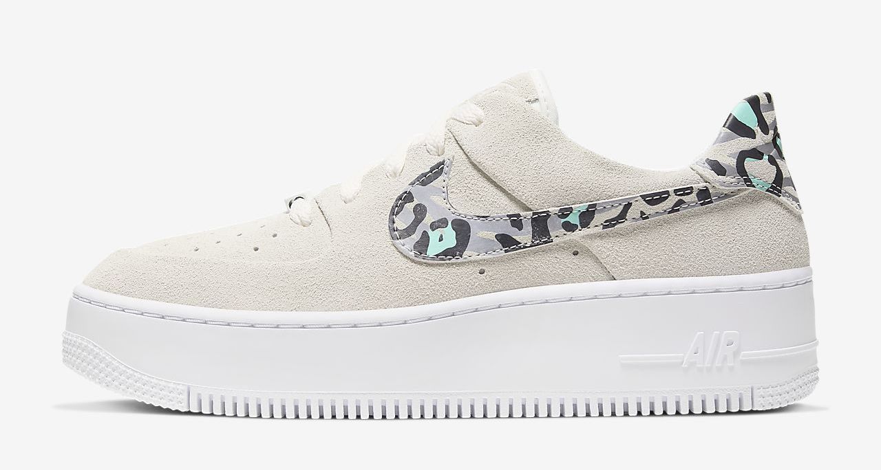 Nike Air force 1 sage leopard cream