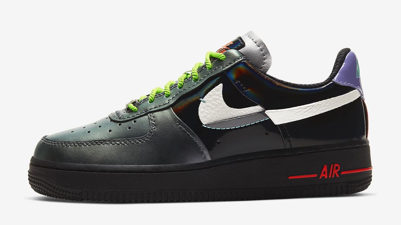 Nike Air force 1 vandalised black